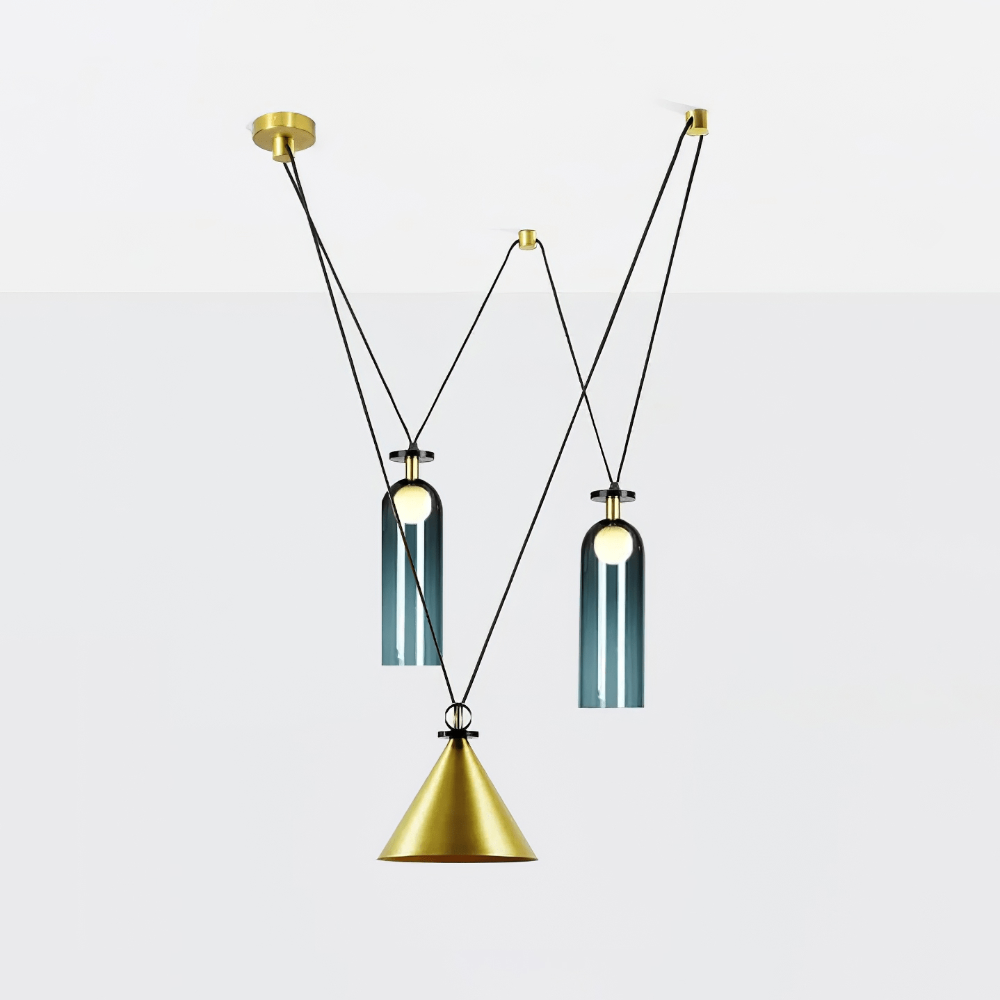Lustra Chandelier Geometric Shape Art-Neutral Decor