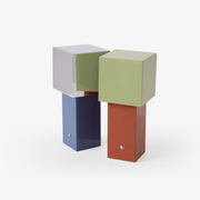 Cubic Accent Portable Table Lamp-Neutral Decor