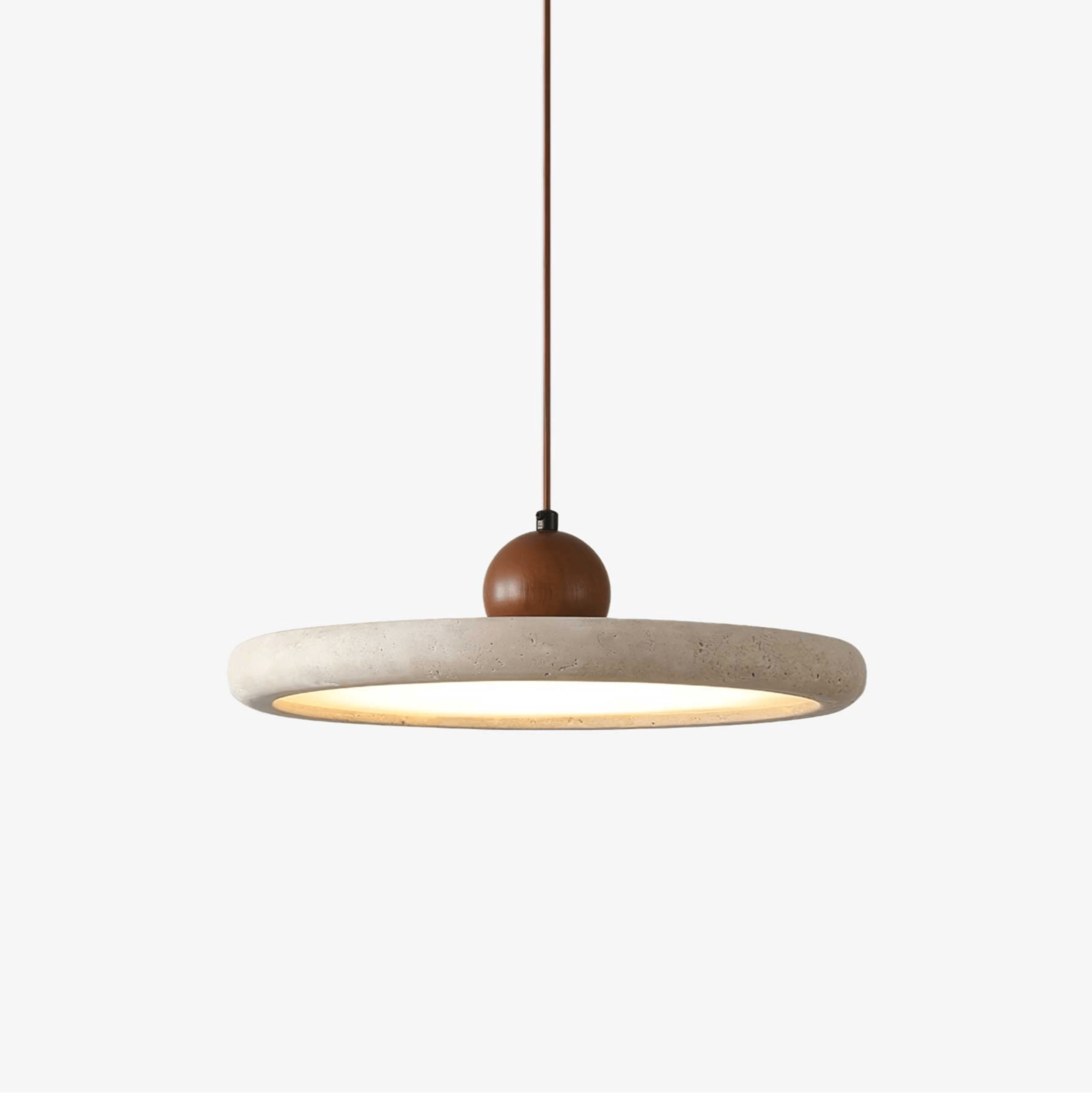 Eurliryra Disc Sphere Travertine Pendant Light-Neutral Decor