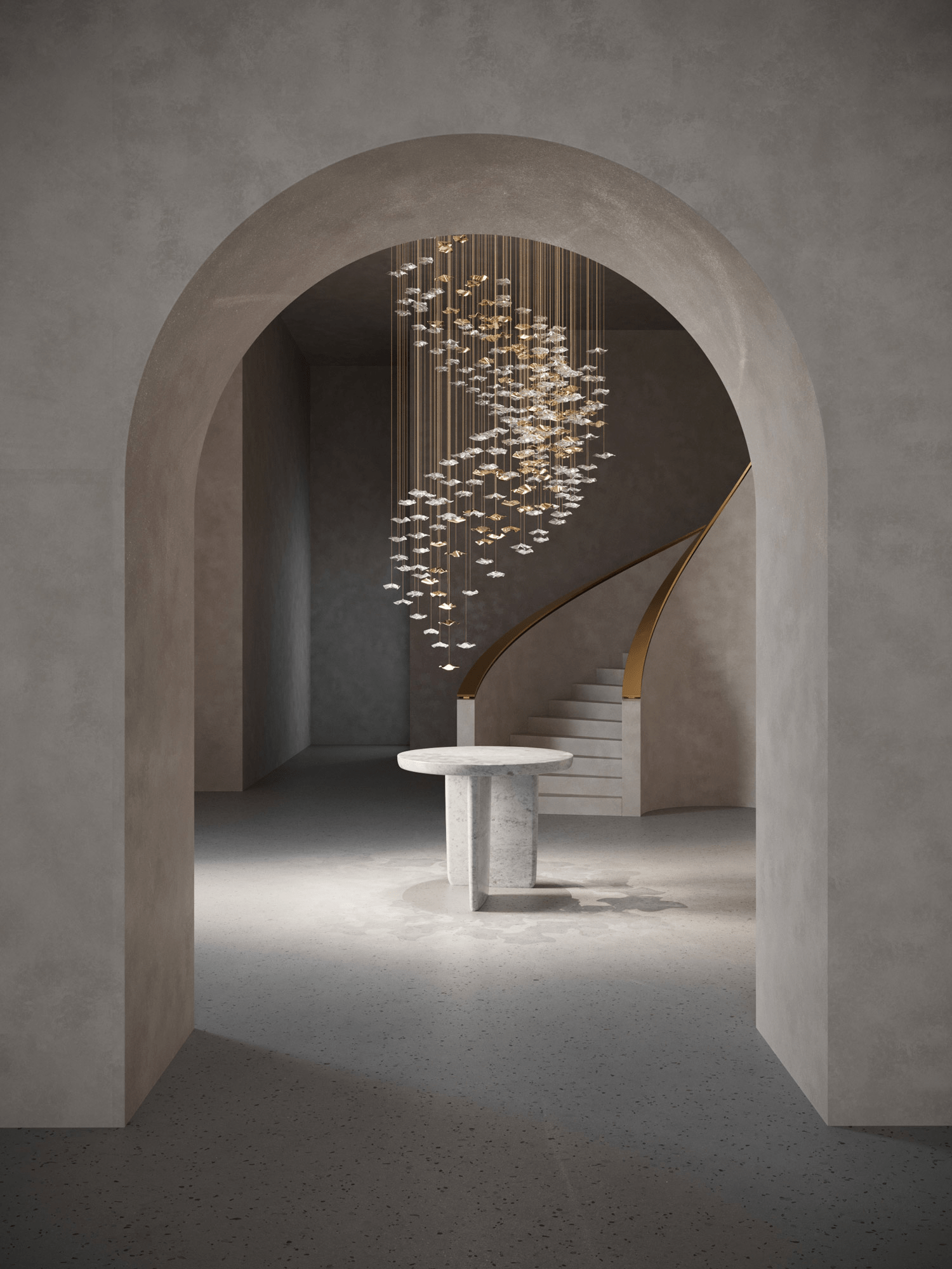 Lisk Luxury Brass Linear Chandelier-Neutral Decor