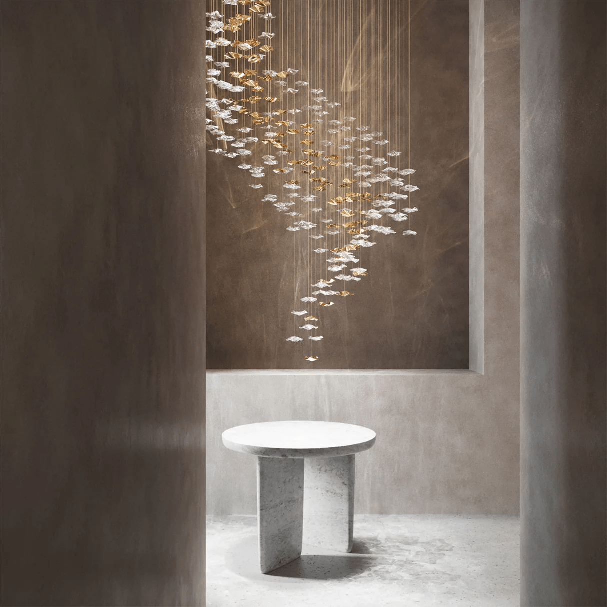 Lisk Luxury Brass Linear Chandelier-Neutral Decor
