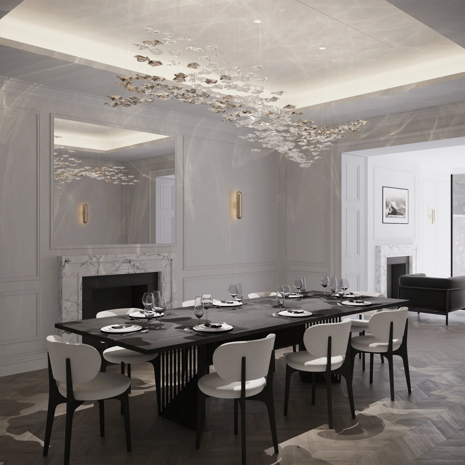 Teloz Luxury Tidal Art Glass Pendants Lamp-Neutral Decor
