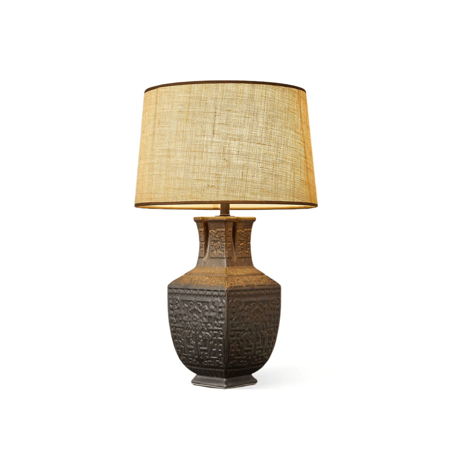 Echo Vintage Fabric Table Lamp-Neutral Decor