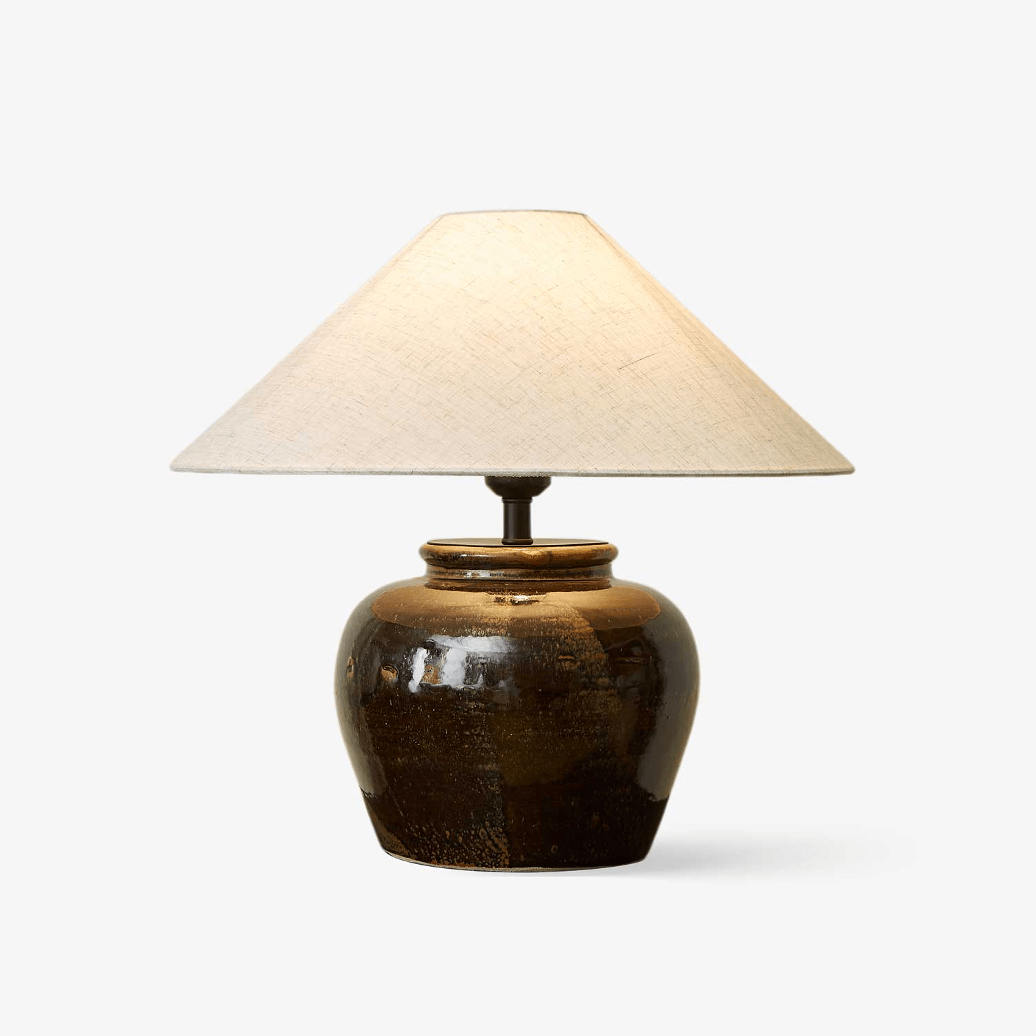 Ravien Umber Jar Table Lamp-Neutral Decor