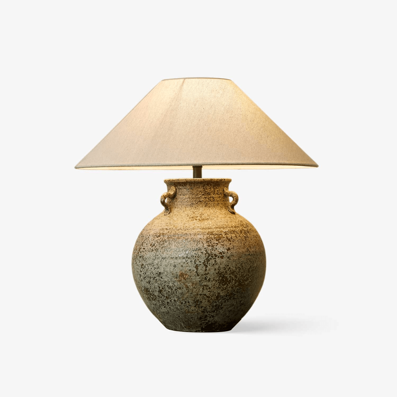 Doria Verdigris Handle Table Lamp-Neutral Decor