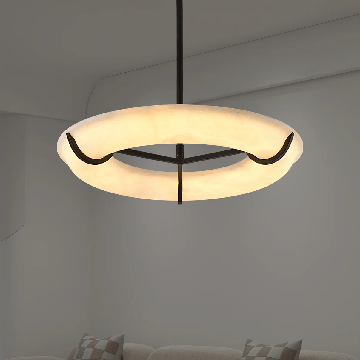 Uvare Alabaster Chandelier-Neutral Decor