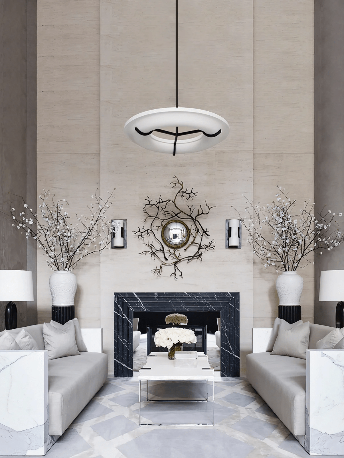 Uvare Alabaster Chandelier-Neutral Decor