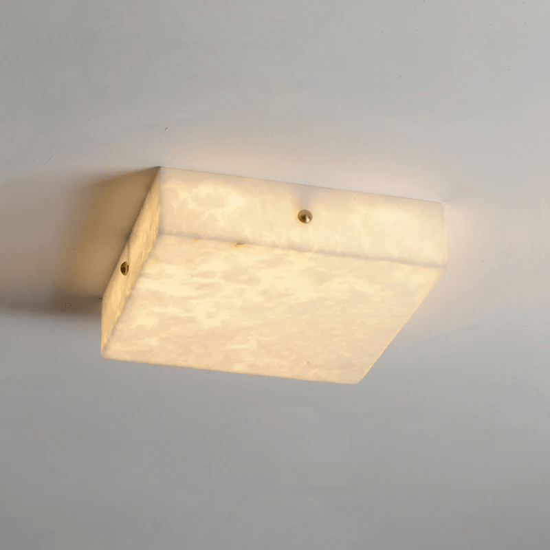 Hera Minimalist Alabaster Ceiling Light-Neutral Decor