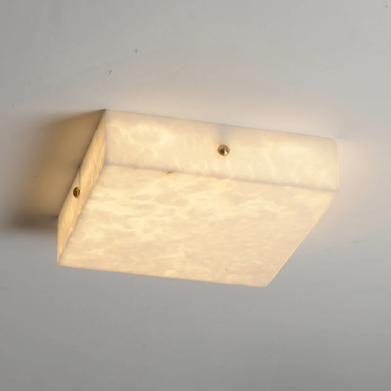 Hera Minimalist Alabaster Ceiling Light-Neutral Decor
