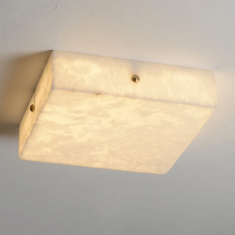 Hera Minimalist Alabaster Ceiling Light-Neutral Decor