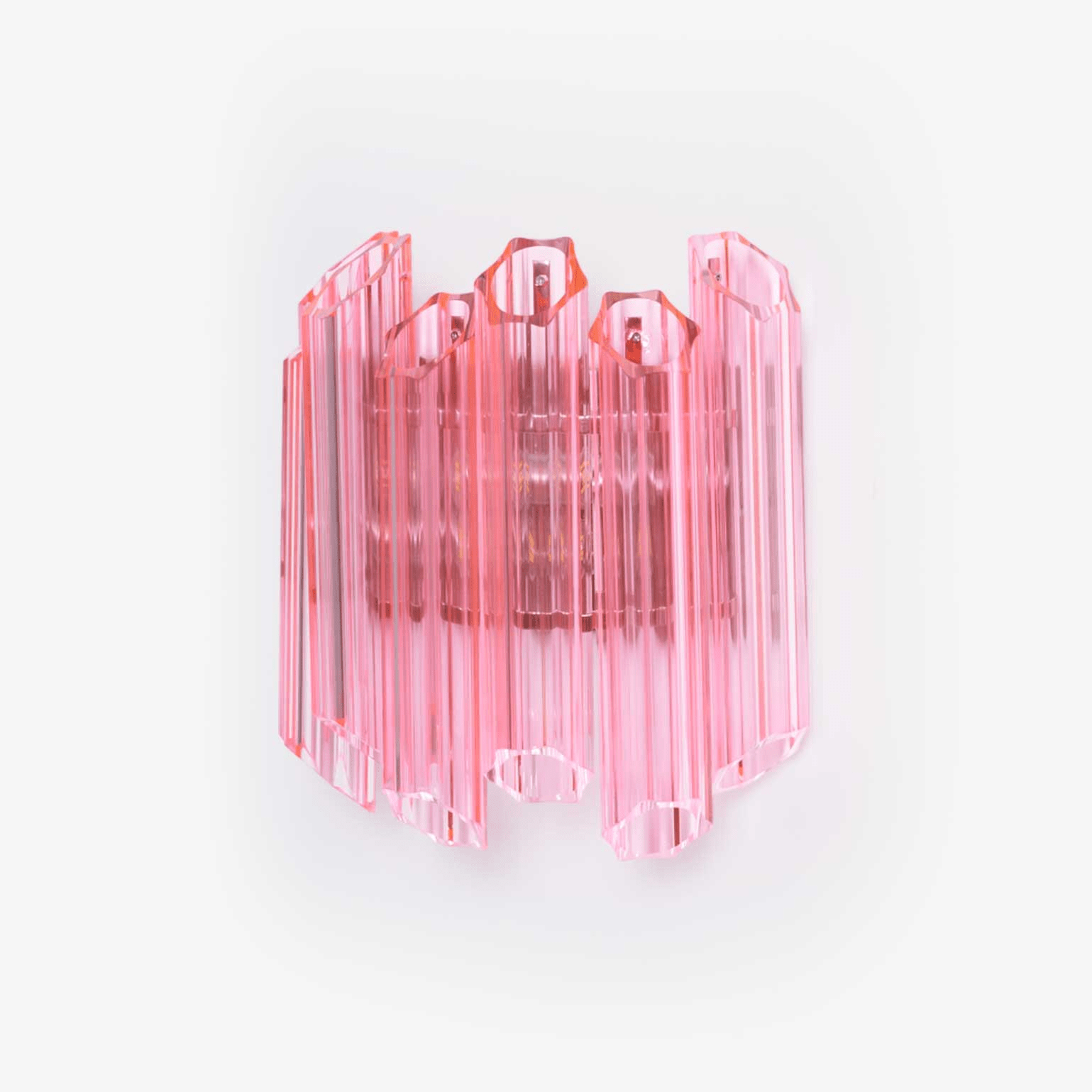 Aurora Wall Lamp Pink Murano Glass Tube-Neutral Decor