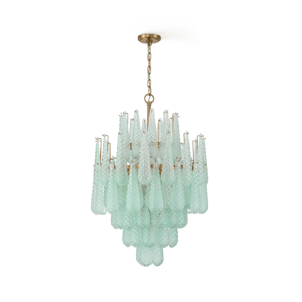 Aurora Chandelier Drop Textured Glass Elegant-Neutral Decor