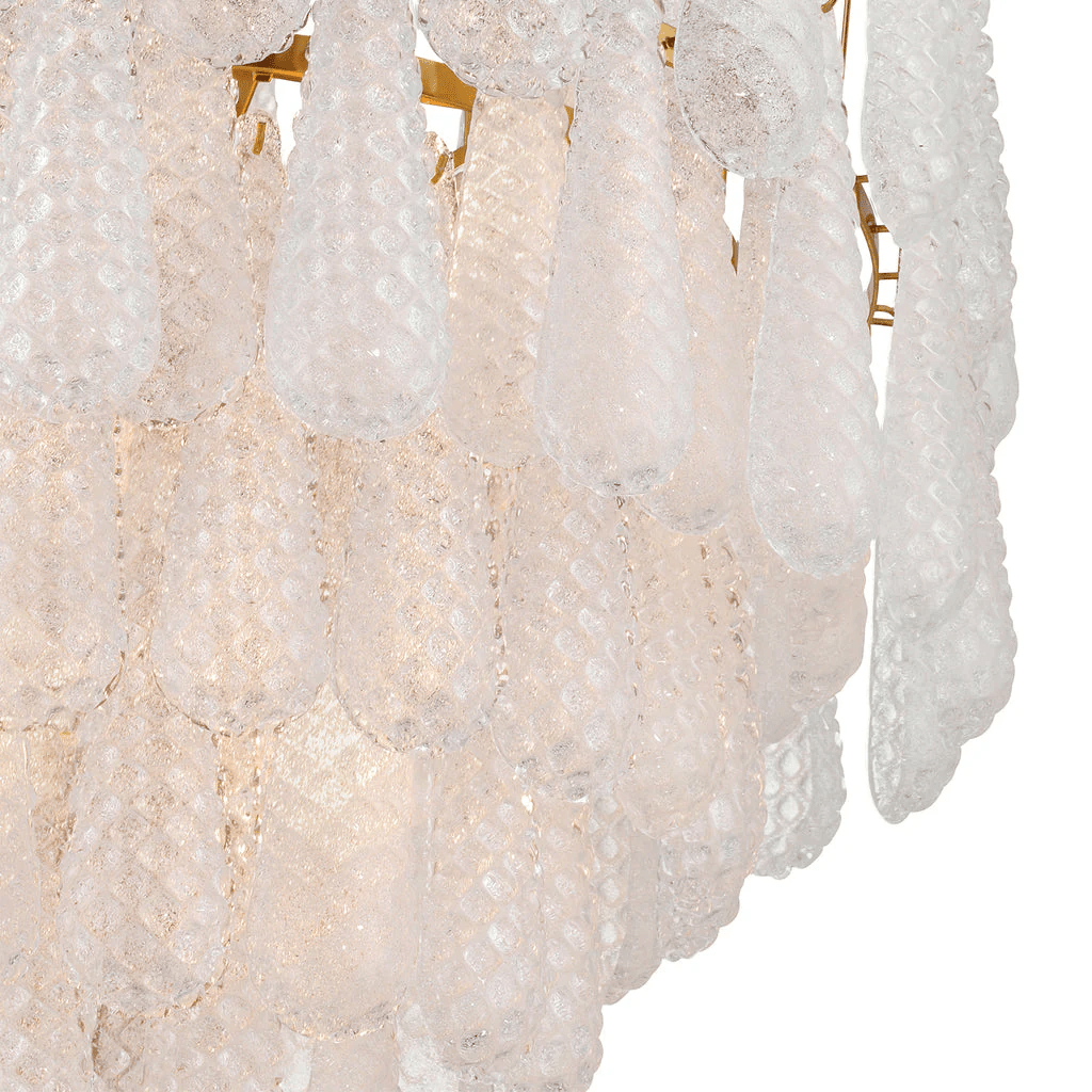 Aurora Chandelier Drop Textured Glass Elegant-Neutral Decor