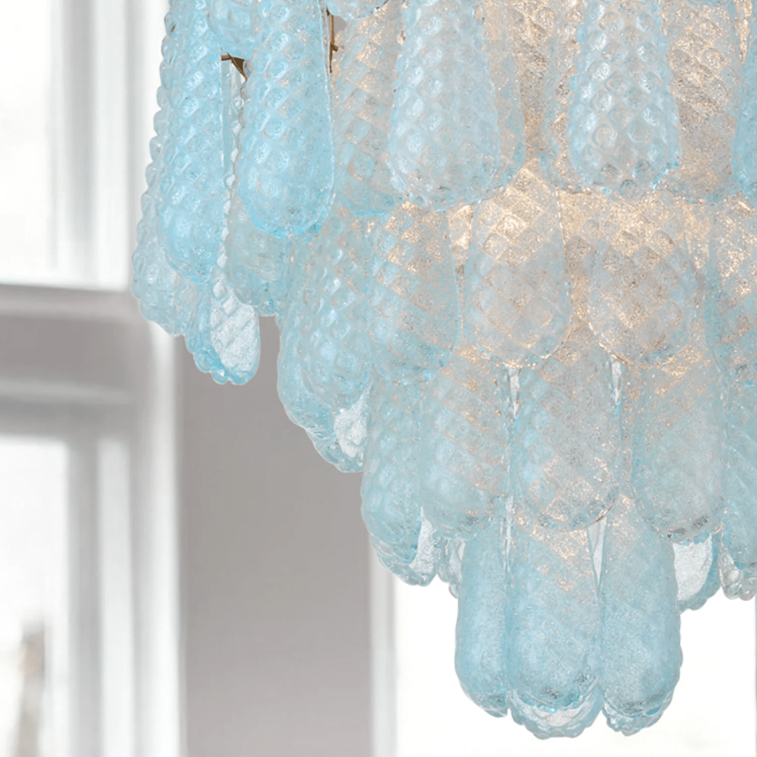 Aurora Chandelier Drop Textured Glass Elegant-Neutral Decor