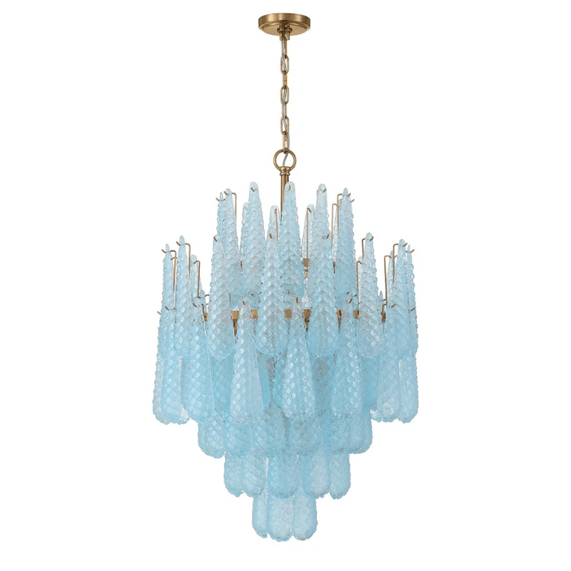 Aurora Chandelier Drop Textured Glass Elegant-Neutral Decor