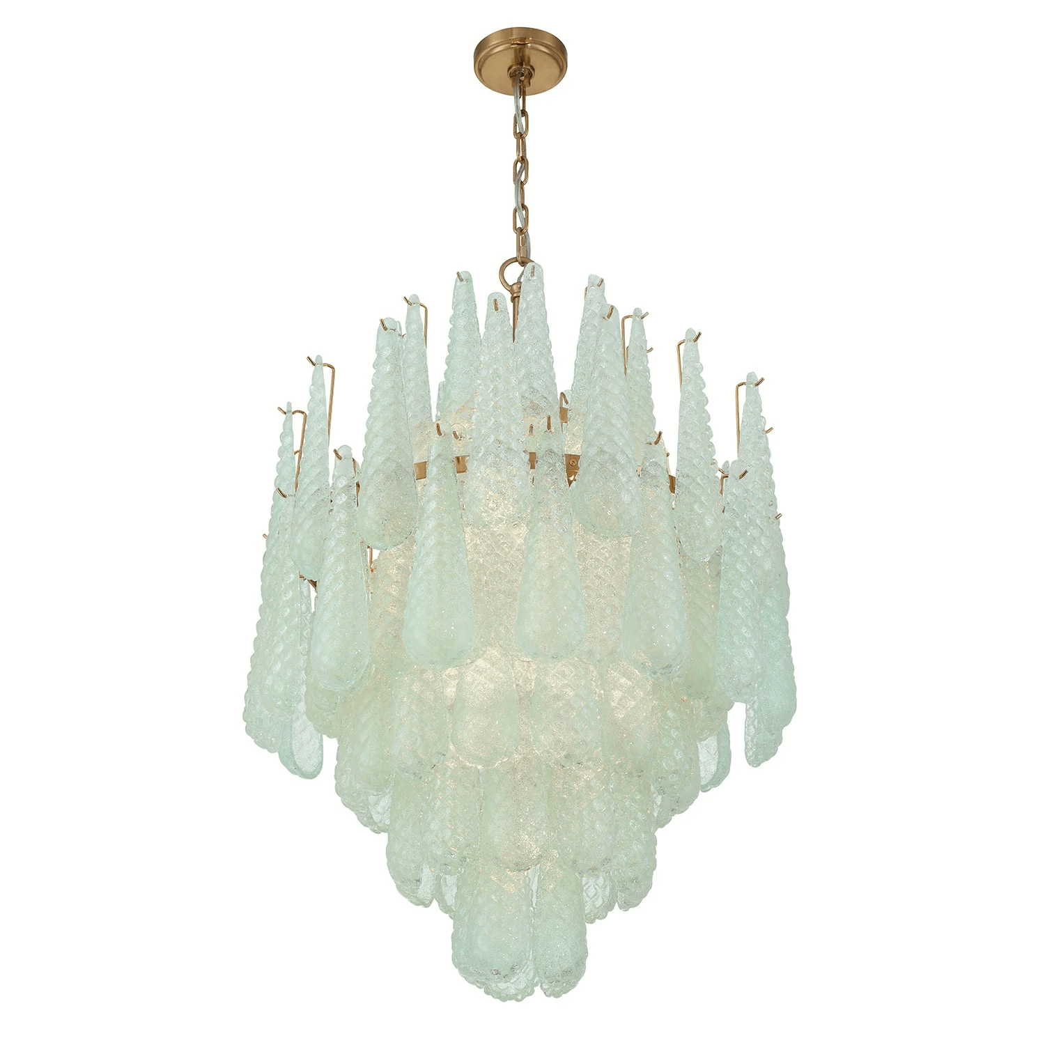 Aurora Chandelier Drop Textured Glass Elegant-Neutral Decor