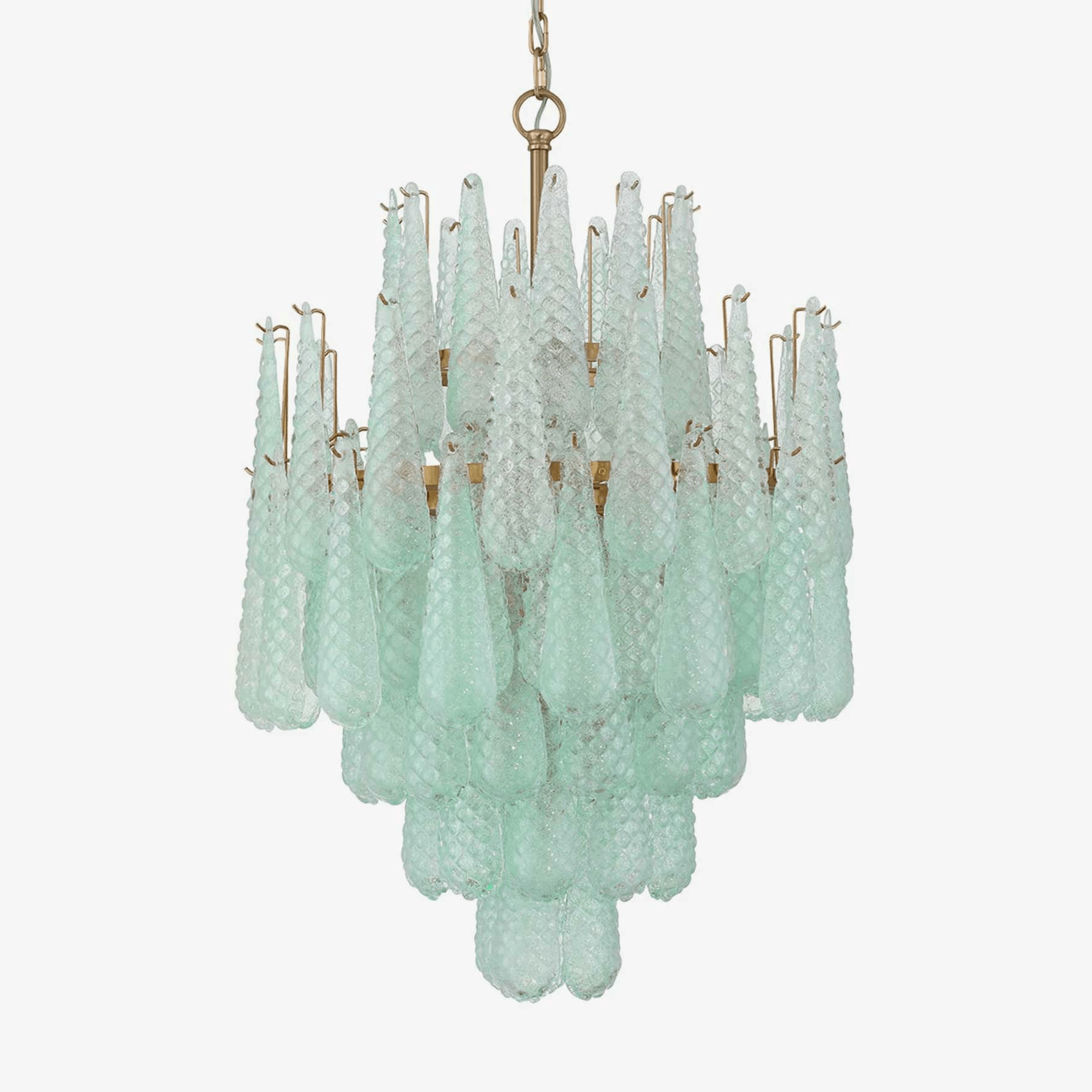 Aurora Chandelier Drop Textured Glass Elegant-Neutral Decor