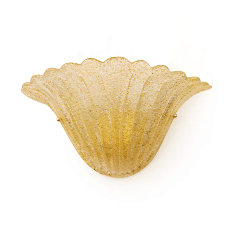 Aurora Wall Lamp Scallop Edge Textured Glass Elegant-Neutral Decor