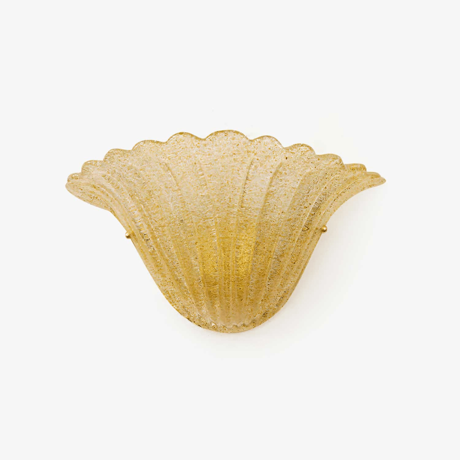 Aurora Wall Lamp Scallop Edge Textured Glass Elegant-Neutral Decor