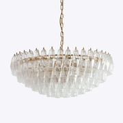 Naely Chandelier Clear Murano Glass Polyhedron Vintage-Neutral Decor