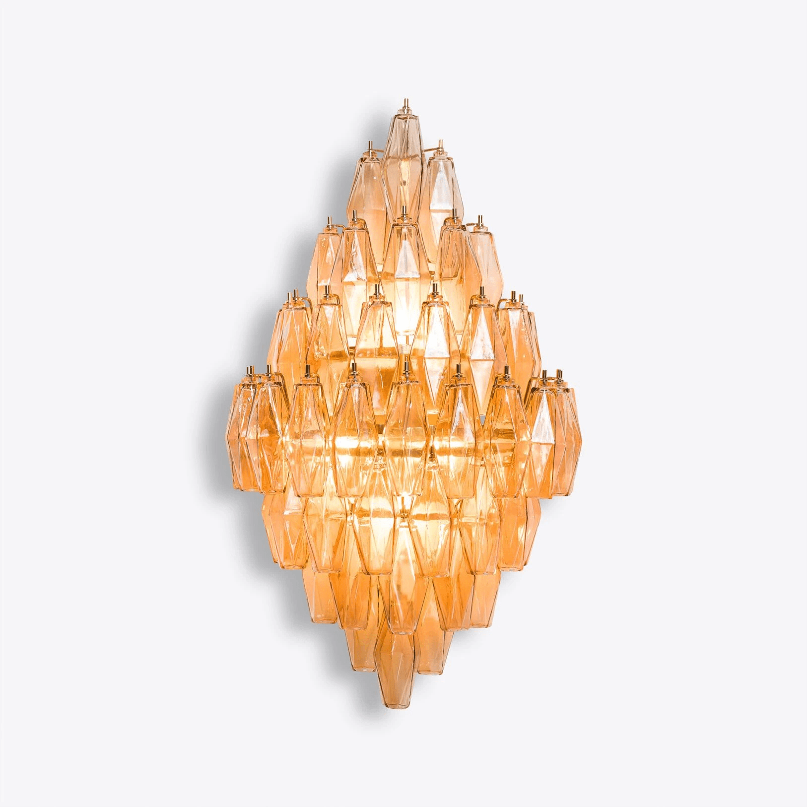 Aurora Wall Light Amber Diamond Polyhedron Vintage-Neutral Decor