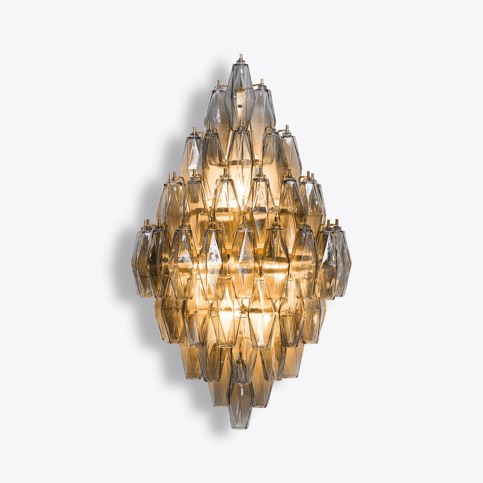 Aurora Wall Light Amber Diamond Polyhedron Vintage-Neutral Decor