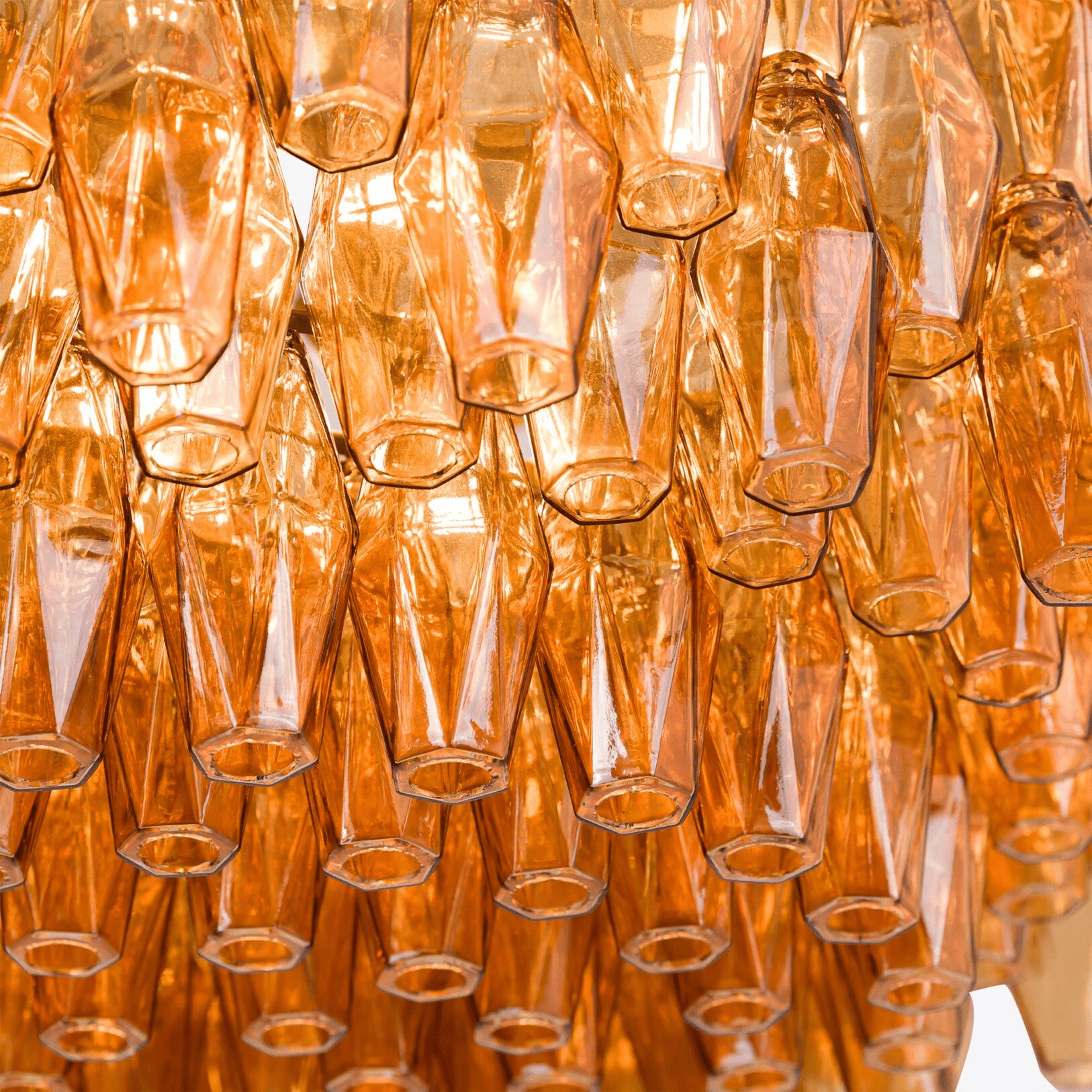 Aurora Chandelier Drum Amber Glass Elegant-Neutral Decor