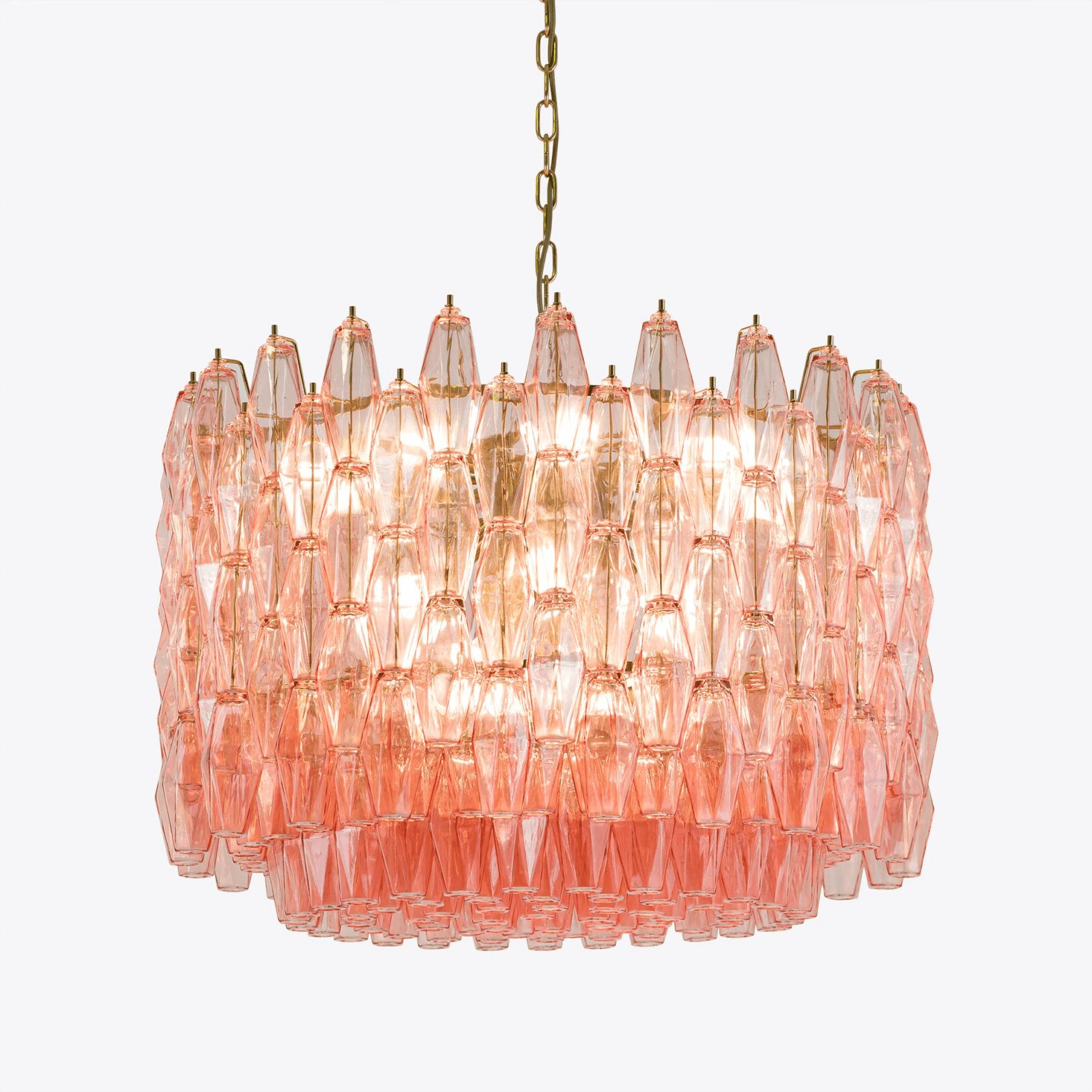 Aurora Chandelier Drum Amber Glass Elegant-Neutral Decor