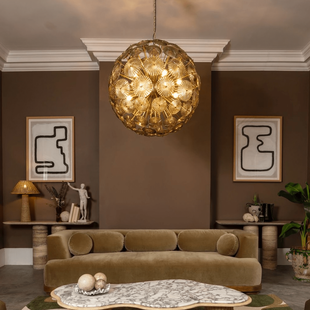 Aurora Chandelier Sputnik Dandelion Burst Glass-Neutral Decor