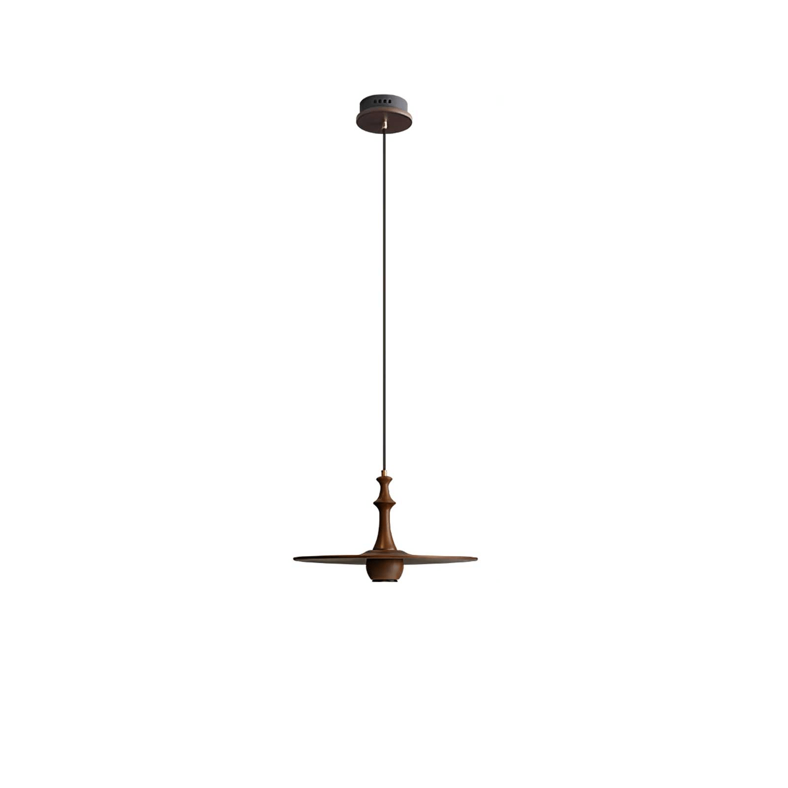 Spindle Wooden Spin Pendant Light-Neutral Decor