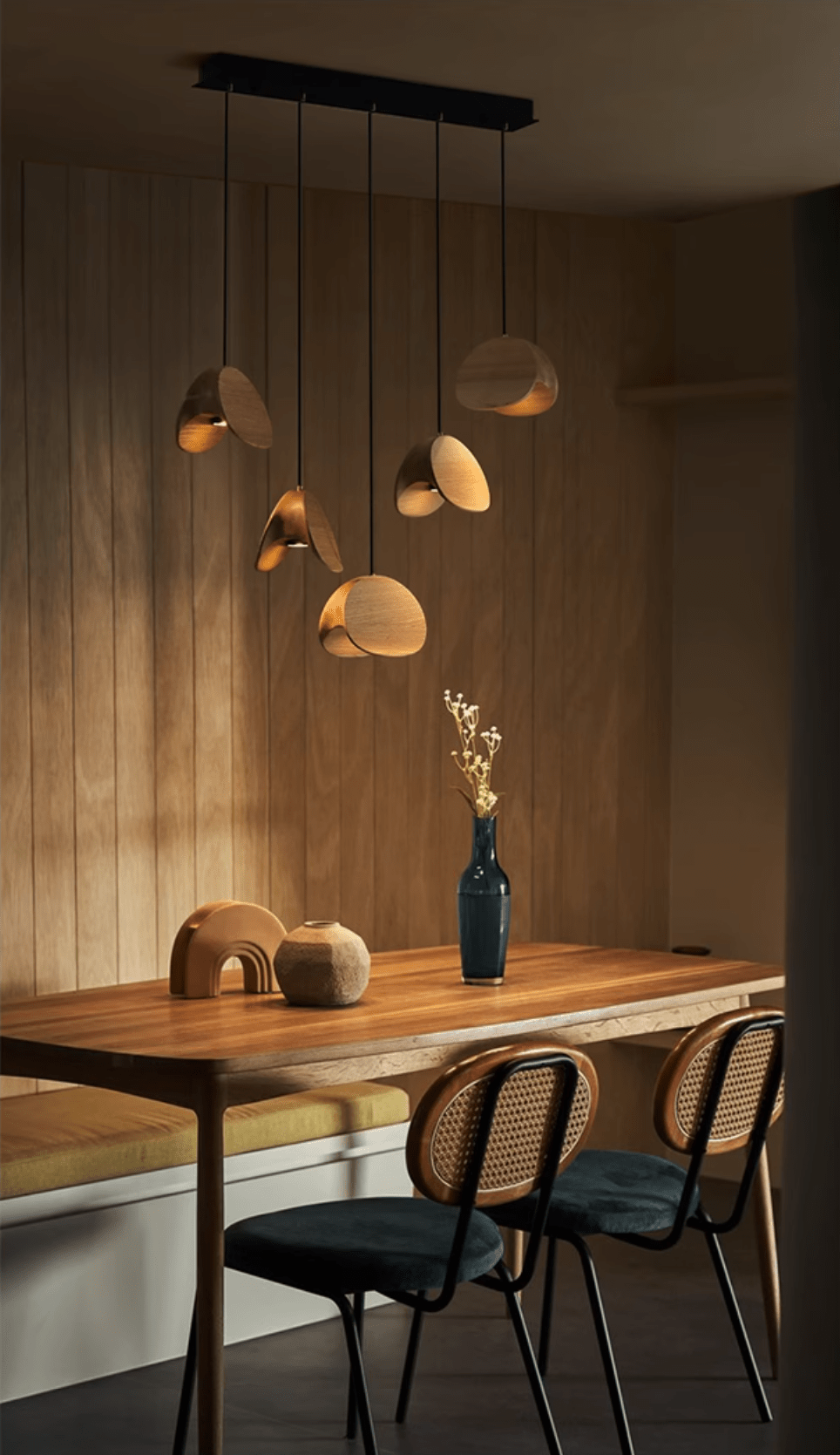 Tavro Minimalist Wood Pendant Light-Neutral Decor