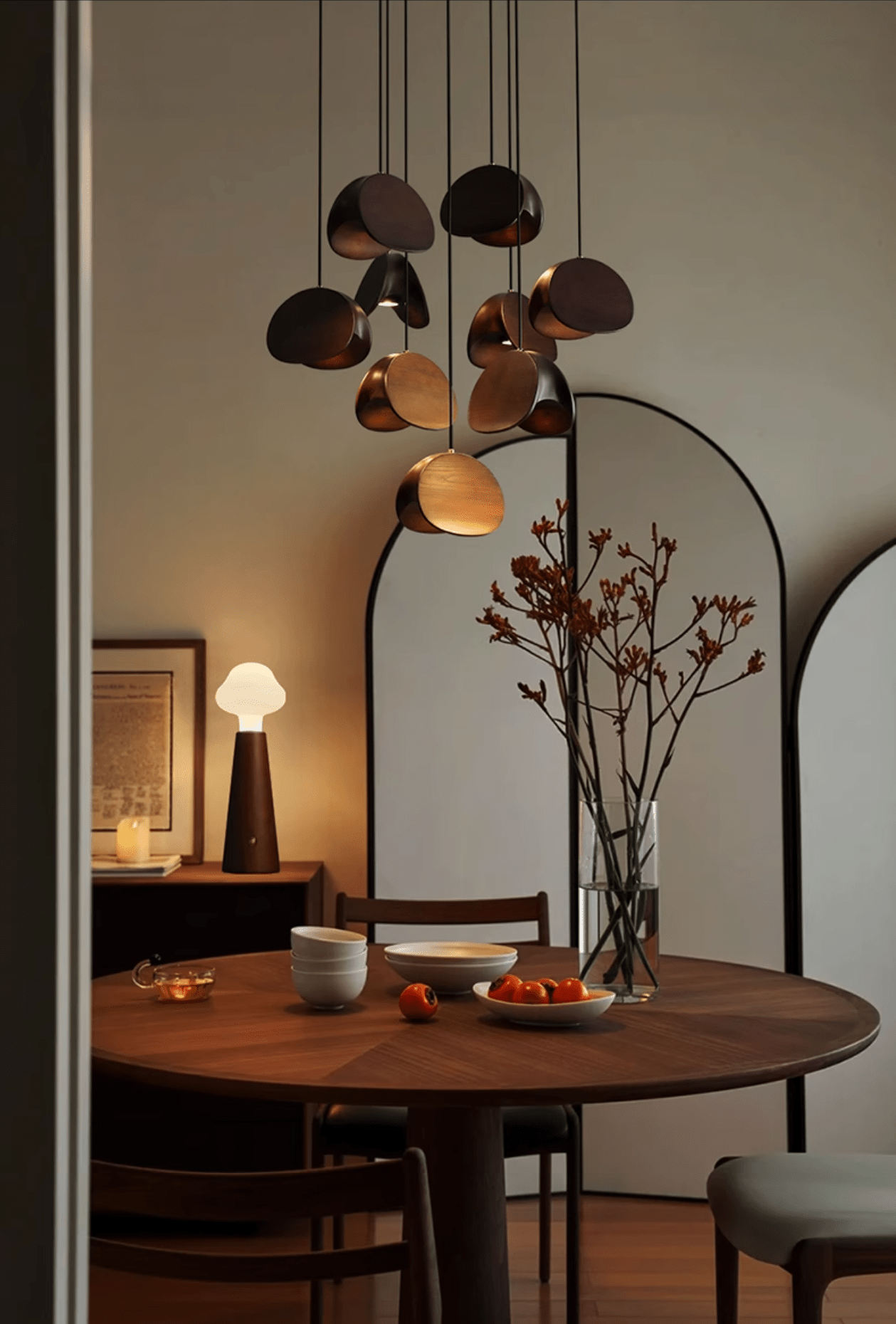 Tavro Minimalist Wood Pendant Light-Neutral Decor