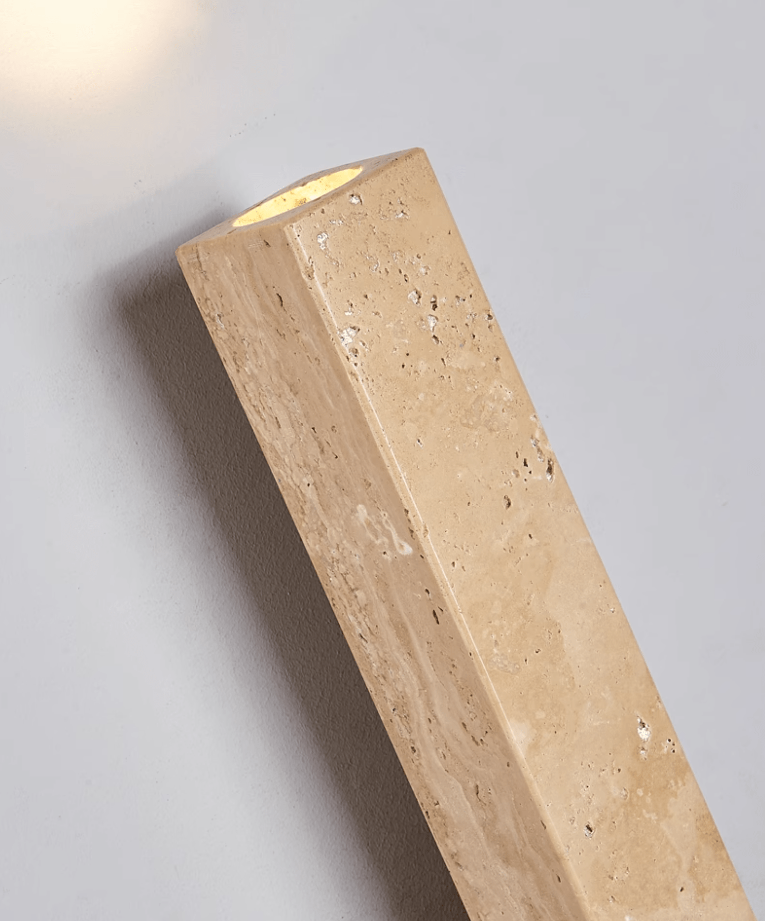 Ines Minimalist Travertine Wall Light-Neutral Decor