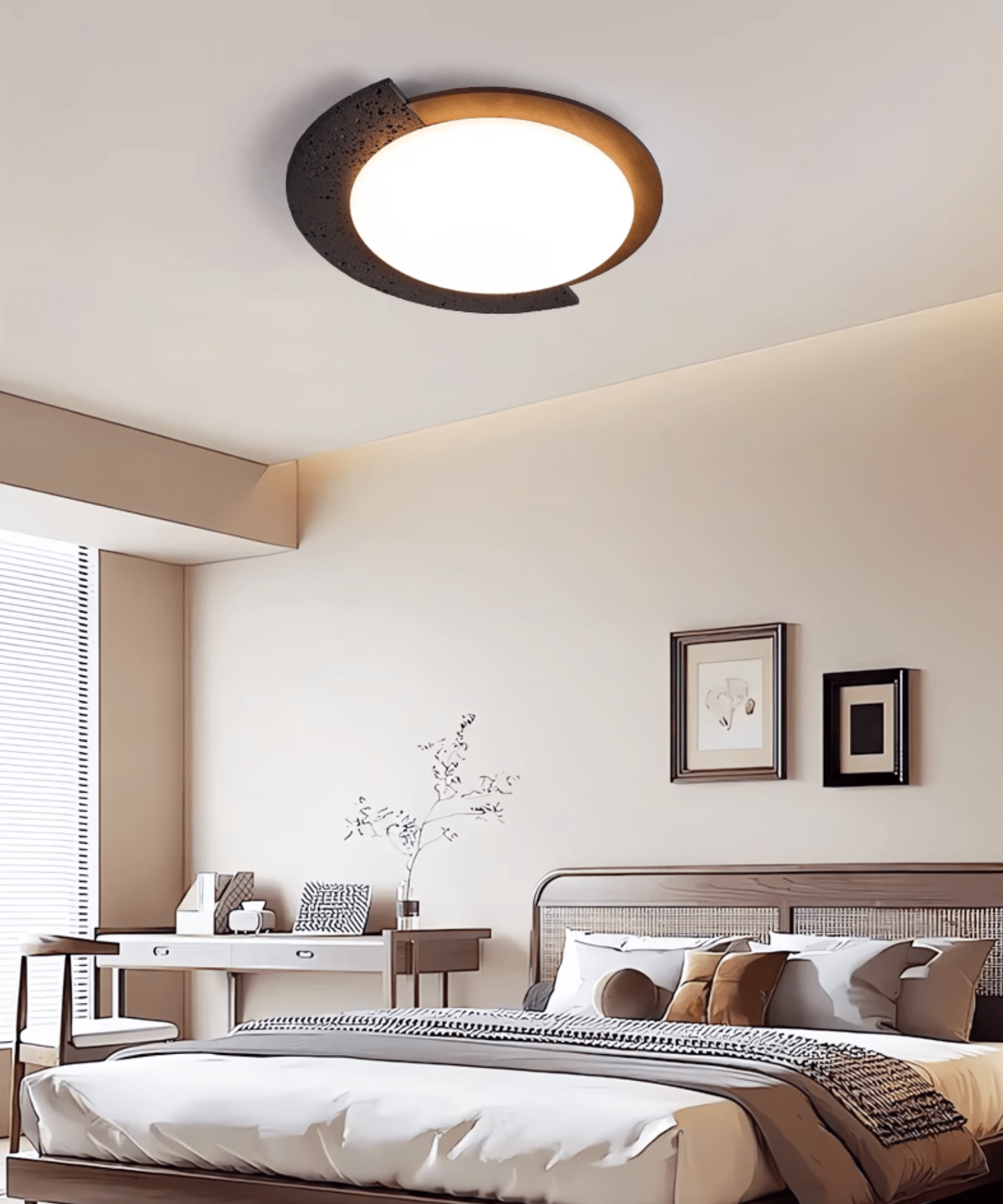 Ulvinor Asymmetrical Travertine Ceiling Light-Neutral Decor