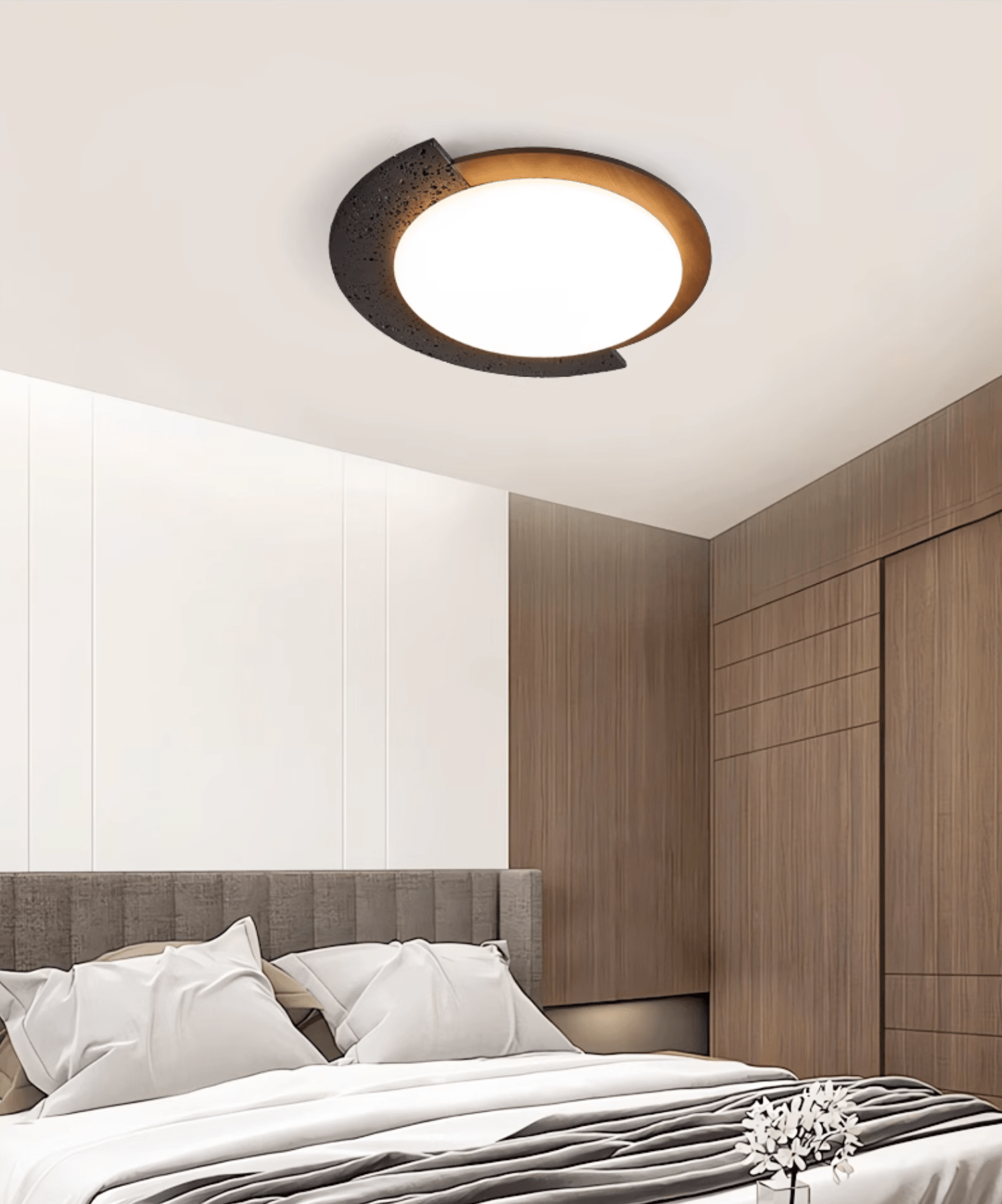 Ulvinor Asymmetrical Travertine Ceiling Light-Neutral Decor