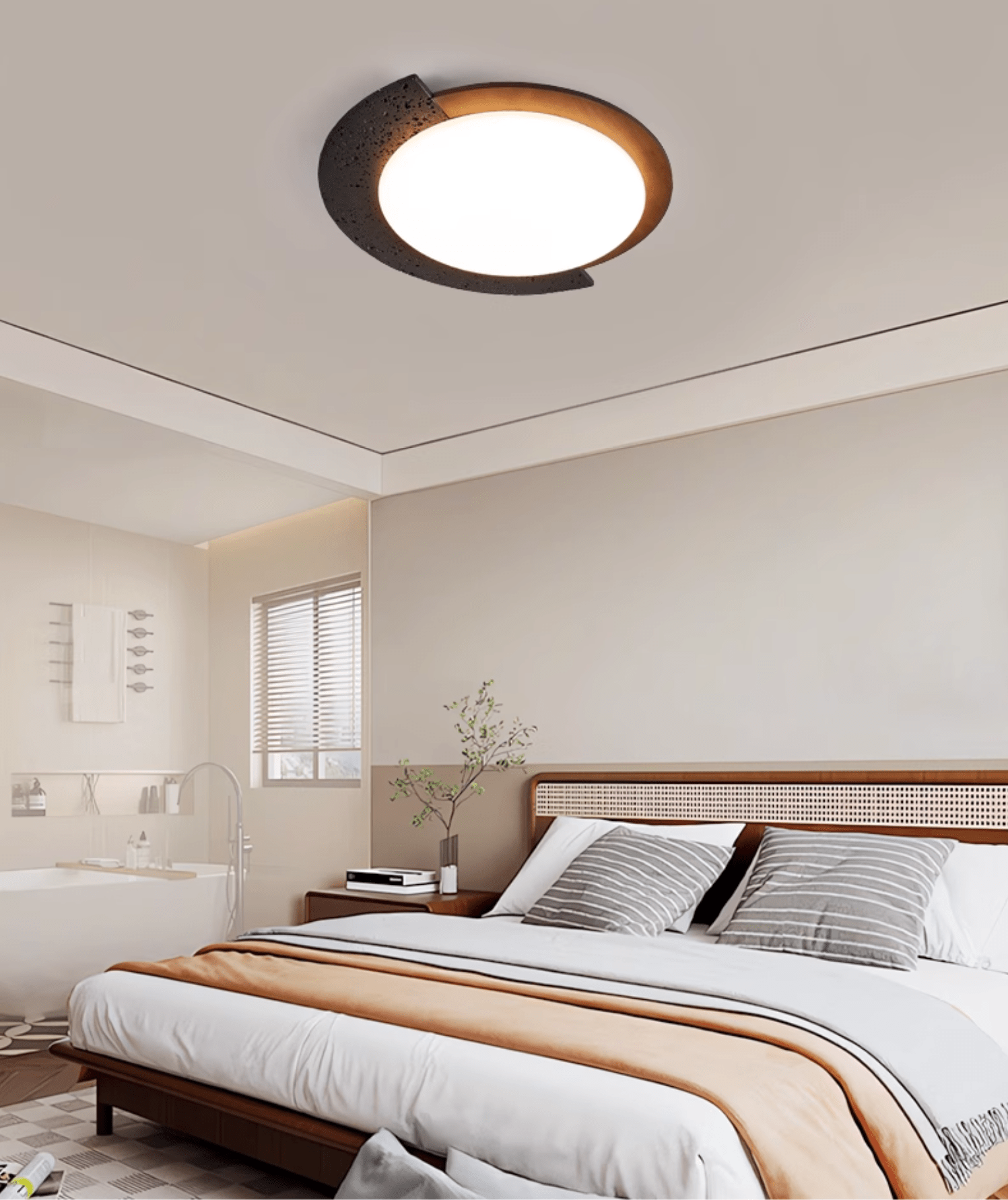 Ulvinor Asymmetrical Travertine Ceiling Light-Neutral Decor