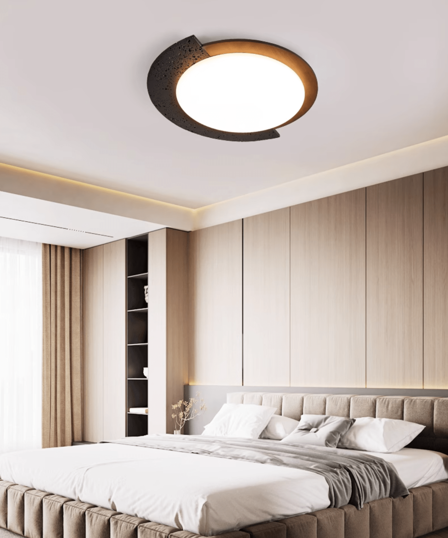 Ulvinor Asymmetrical Travertine Ceiling Light-Neutral Decor