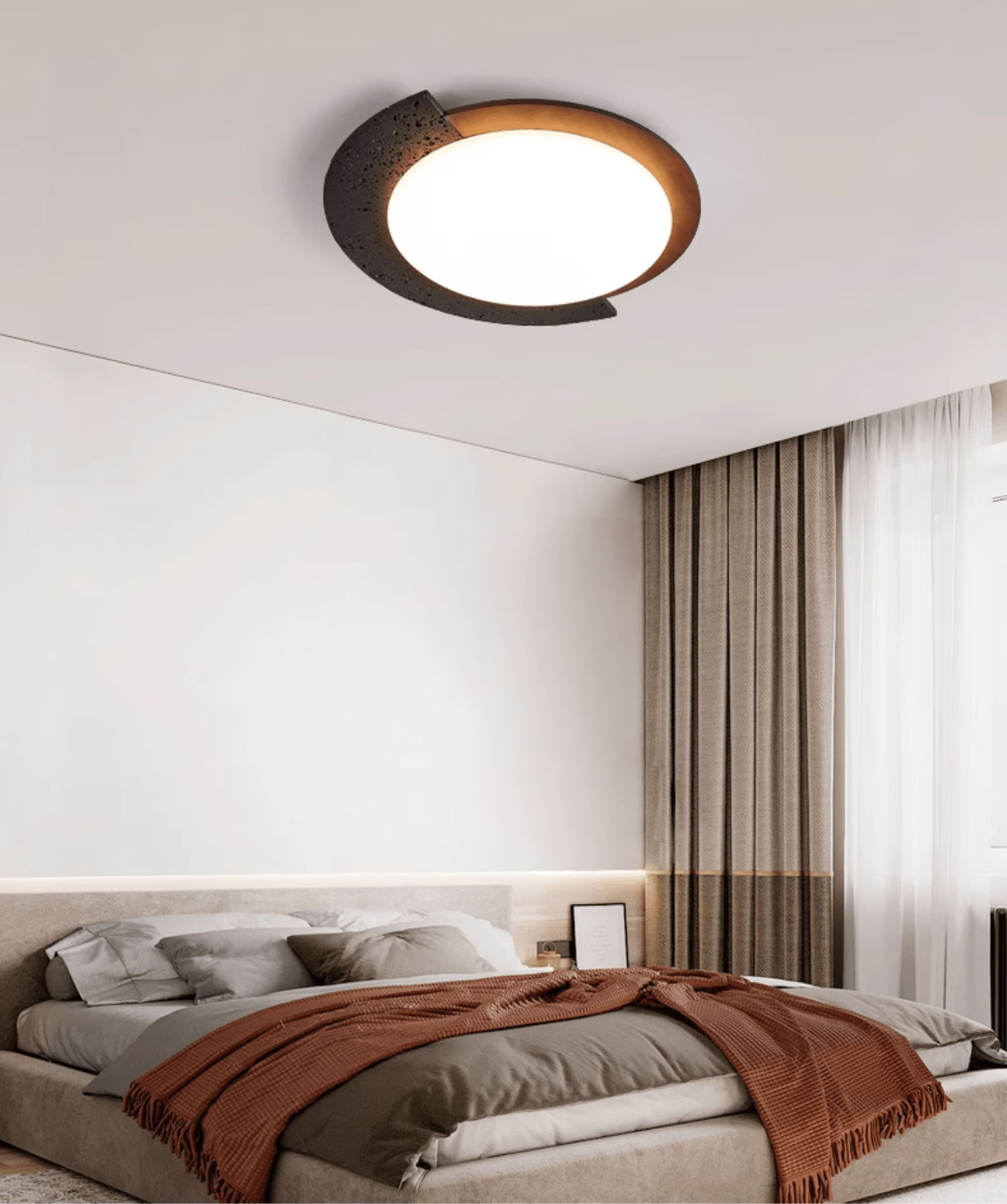 Ulvinor Asymmetrical Travertine Ceiling Light-Neutral Decor