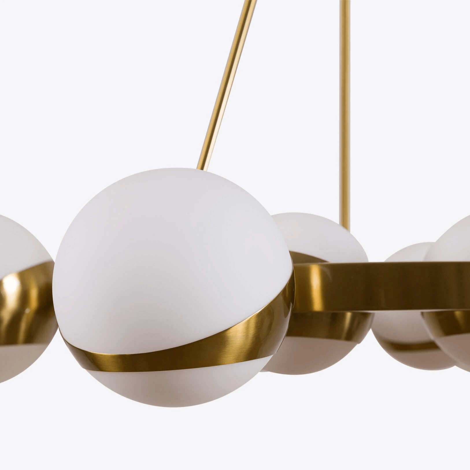 LuminaSphere Modern Brass Chandelier-Neutral Decor