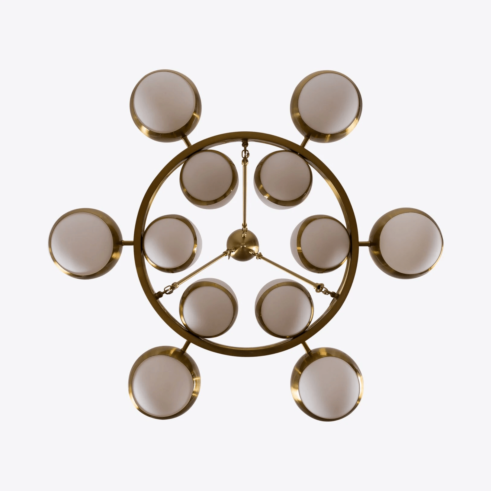 LuminaSphere Modern Brass Chandelier-Neutral Decor