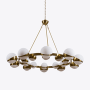 LuminaSphere Modern Brass Chandelier-Neutral Decor
