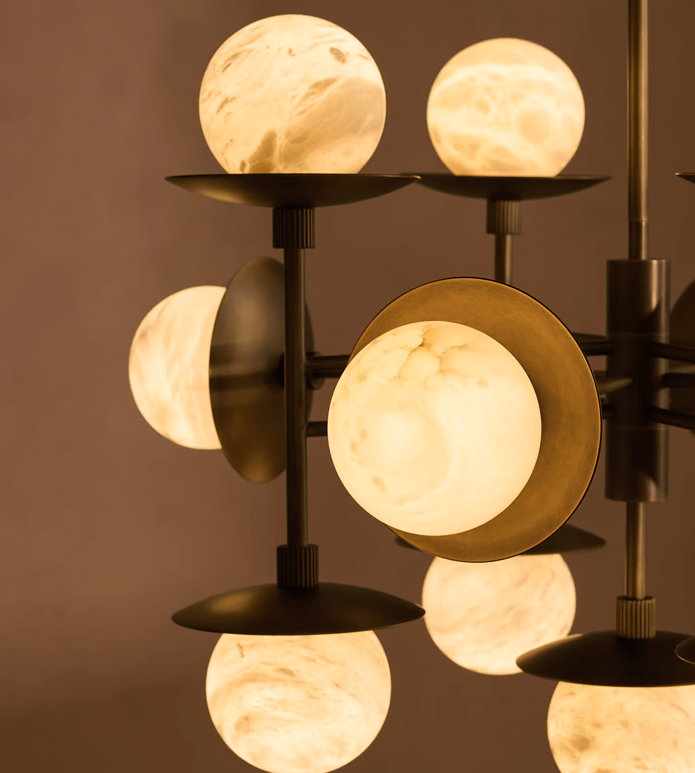 Oshayra Sputnik Alabaster Chandelier-Neutral Decor