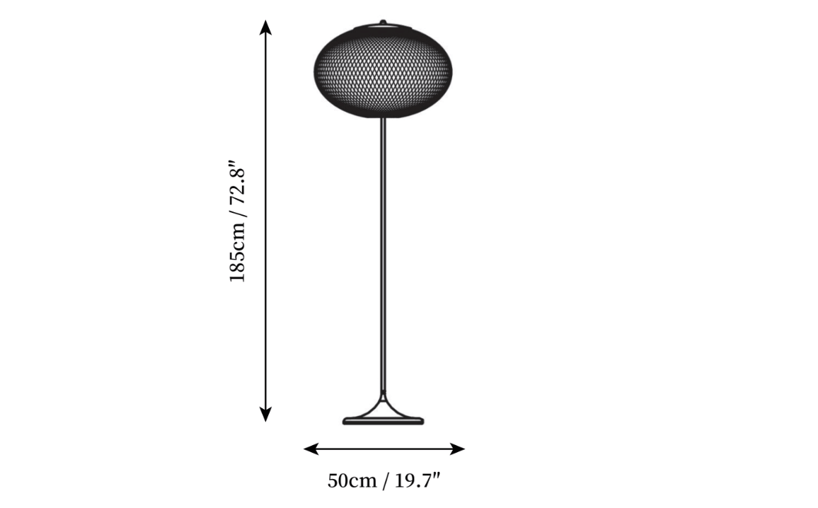Ilsolyre Industrial Mesh Floor Lamp-Neutral Decor