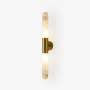 Evtalos Cylinder Alabaster Wall Light-Neutral Decor