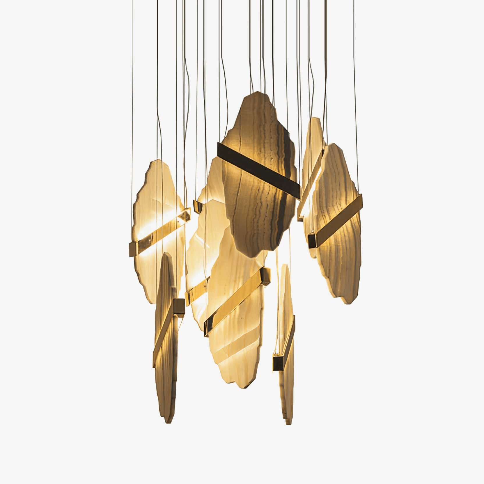 Ollorus Irregular Alabaster Chandelier-Neutral Decor