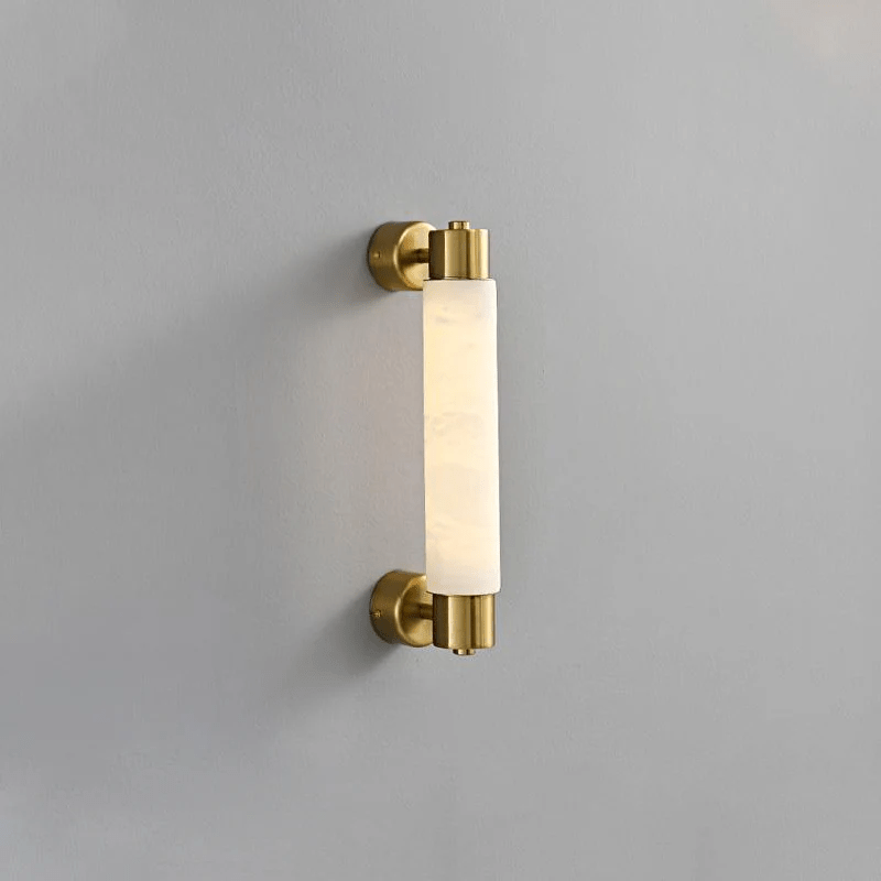 Ospix Alabaster Brass Wall Light-Neutral Decor