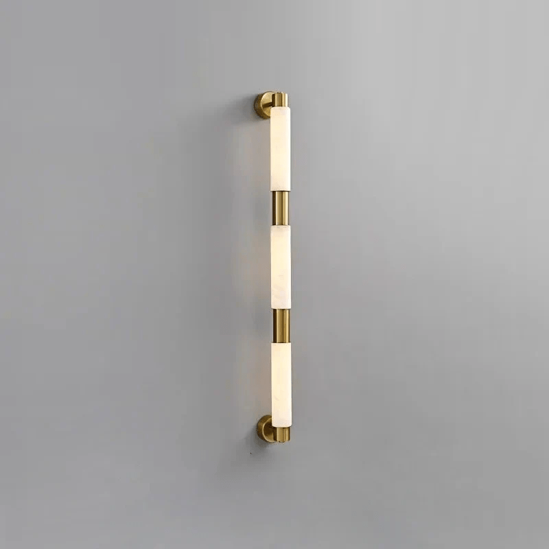 Ospix Alabaster Brass Wall Light-Neutral Decor