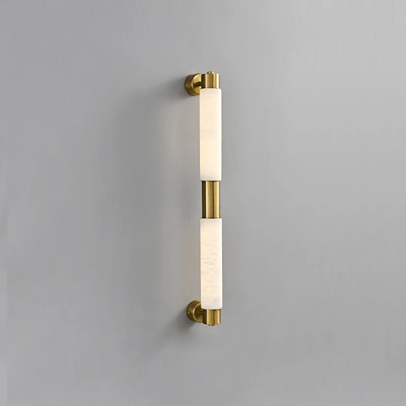 Ospix Alabaster Brass Wall Light-Neutral Decor