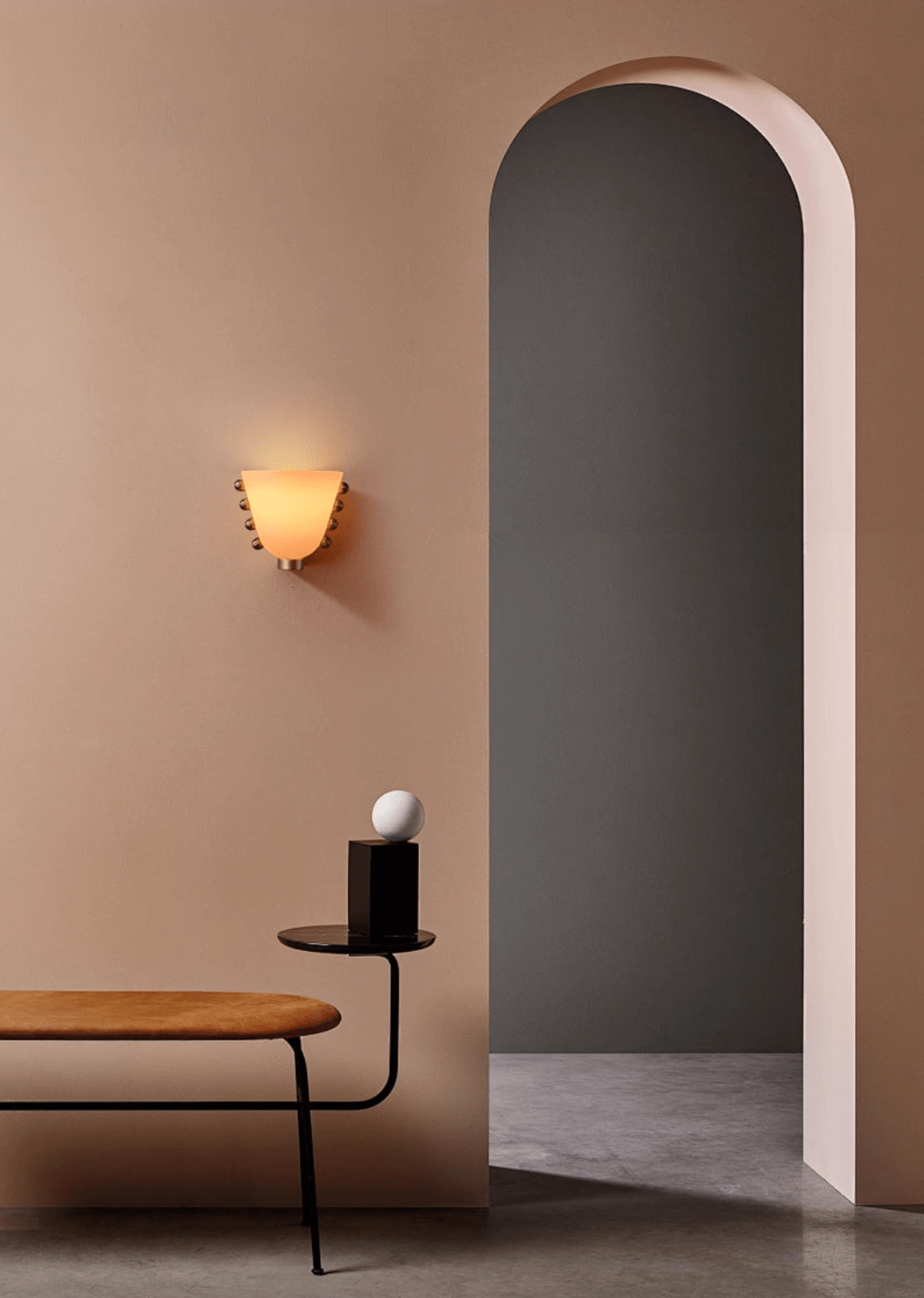 Dominic Minimalist Glass Wall Lamp-Neutral Decor