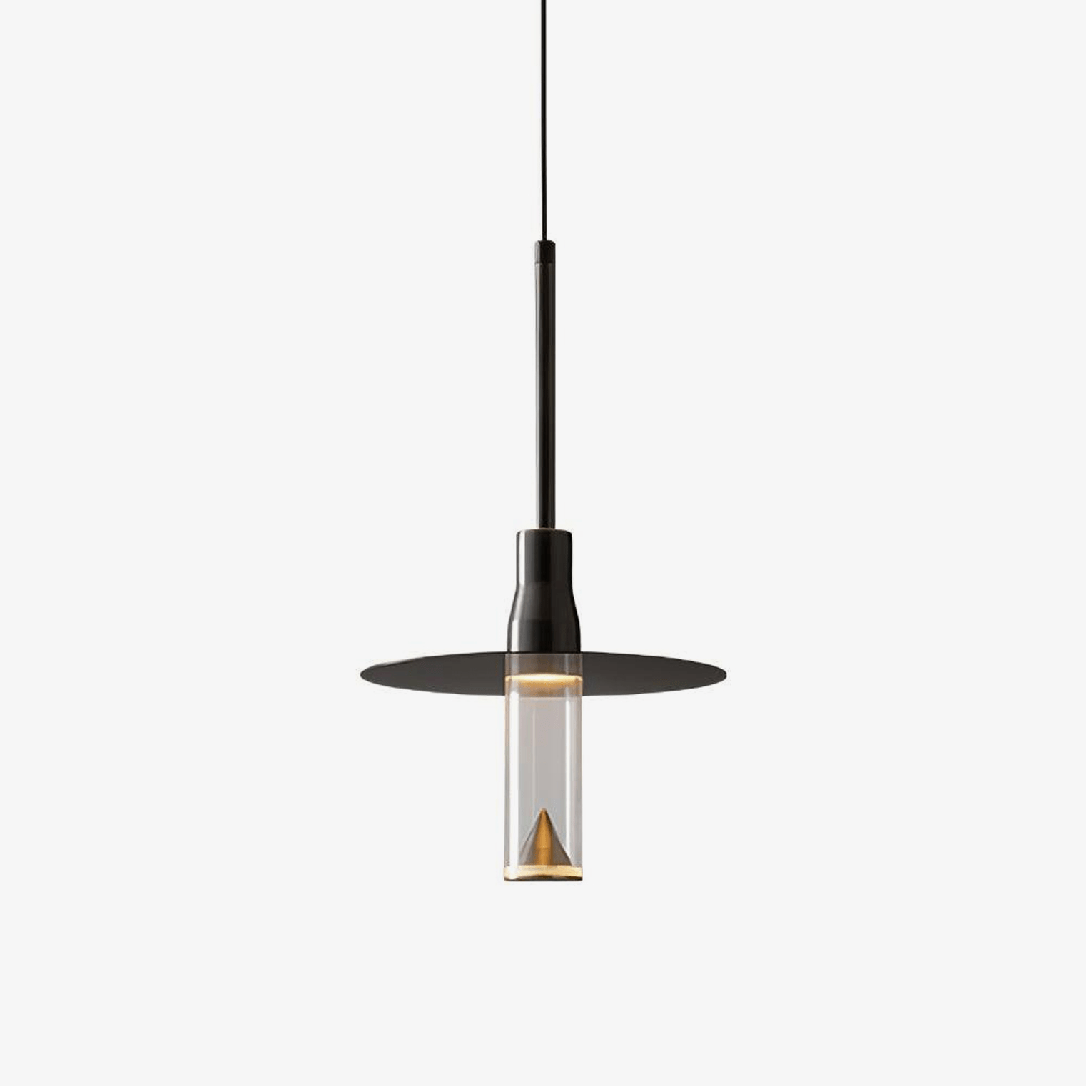 Lominex Pendant Lamp Acrylic Hat Plate Chrome Modern-Neutral Decor